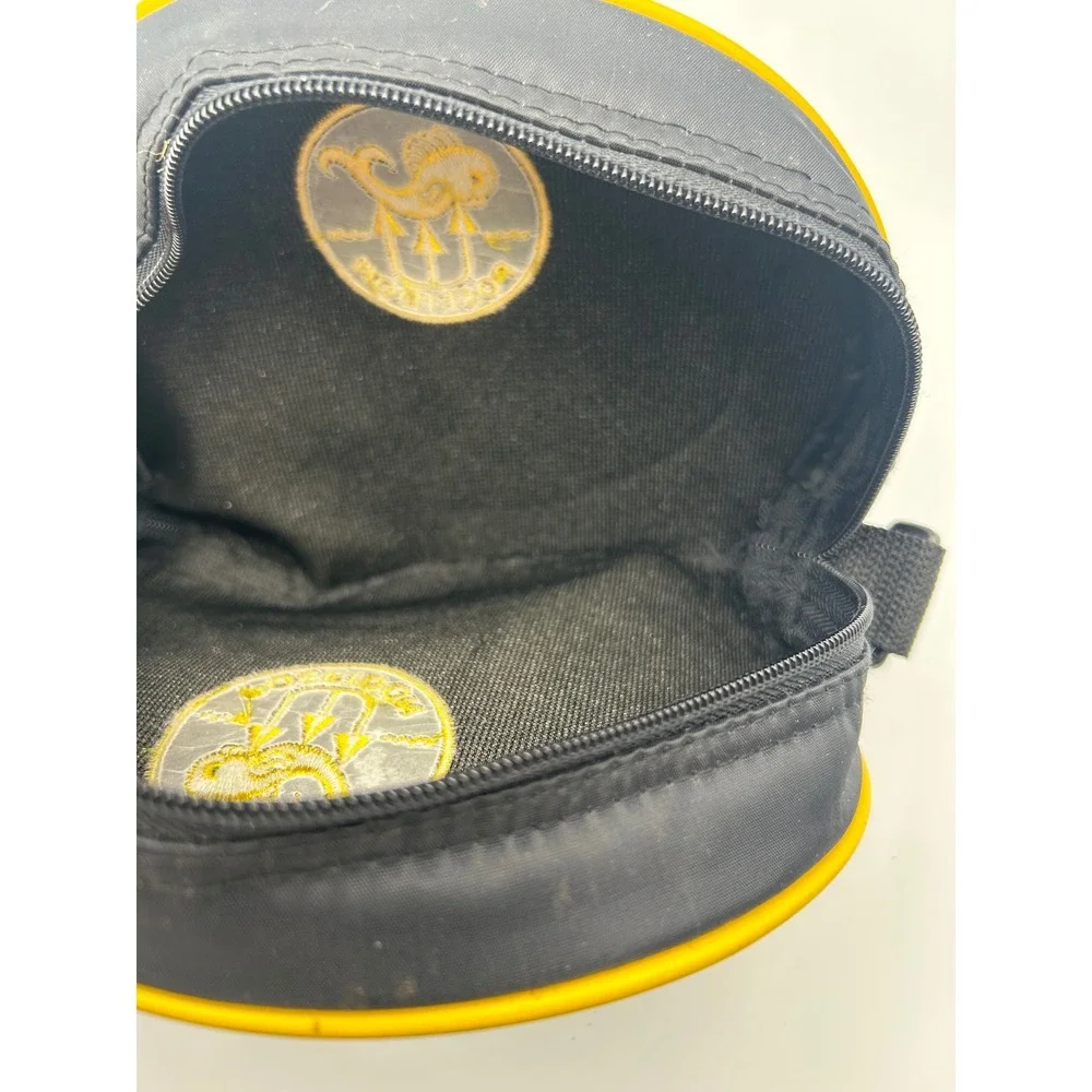 Poseidon Diving Gear Accessory Pouch Black Yellow Zippered Clip Bag